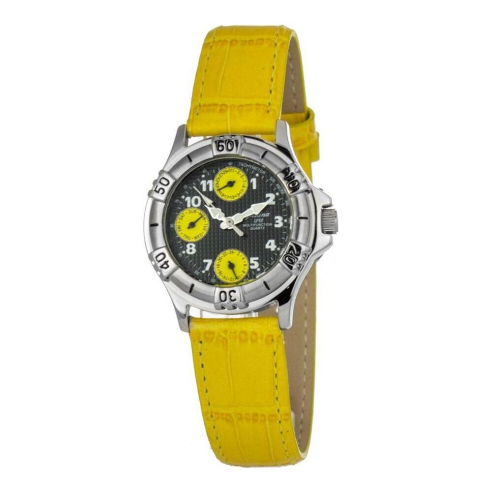 JUSTINA Leather Strap Dress Watch Women Bicolor Watches